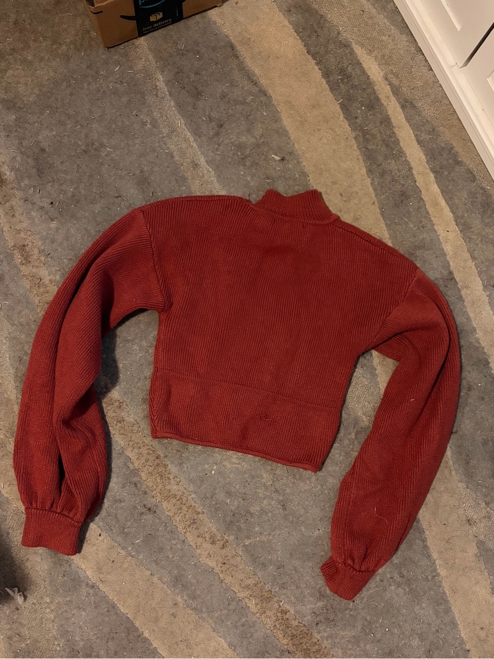 Forever 21 Rust Cropped Knit Sweater